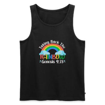 Pansexual Gay Pansexuality Asexual Asexuality - Men's Premium Organic Tank Top - black - Front - AI Model Male 178 light (178cm)