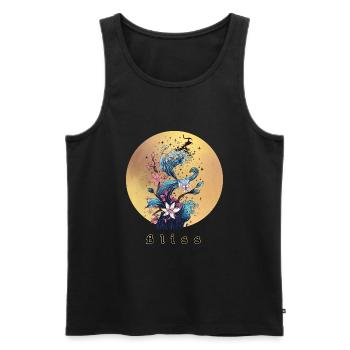 Bliss - Men's Premium Organic Tank Top - black - Front - AI Model Male 178 light (178cm)