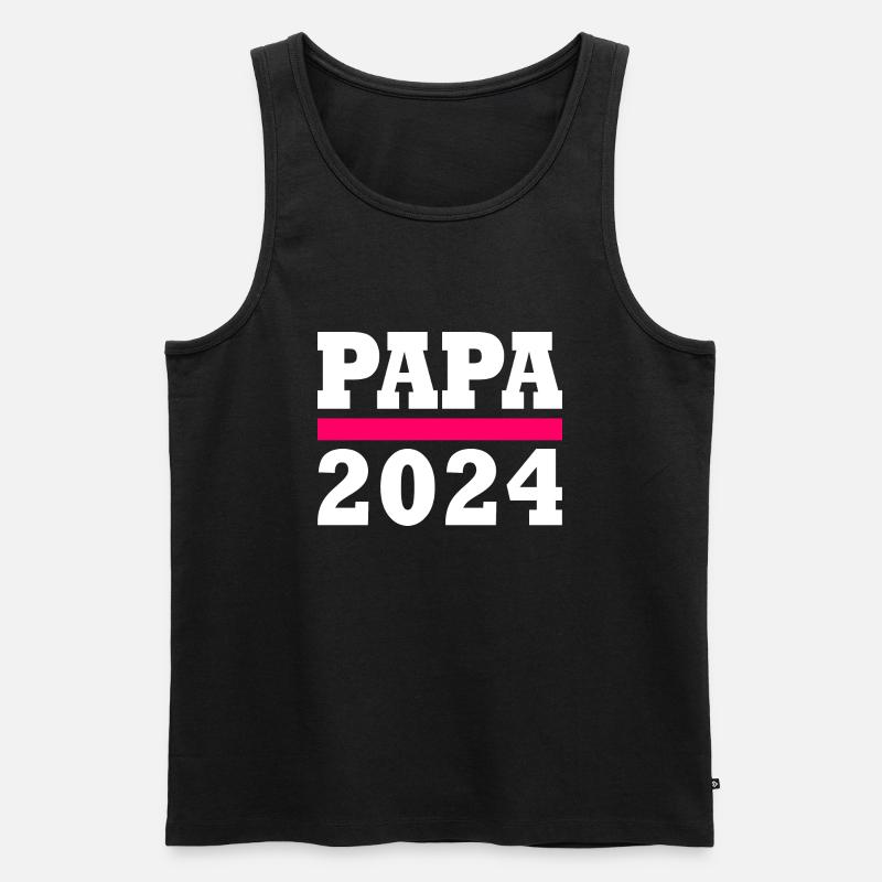 Papa 2024 - Männer Premium Bio Tank Top - Schwarz