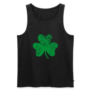 Shamrock - Männer Premium Bio Tank Top - Schwarz - Vorne - AI Model Male 178 light (178cm)