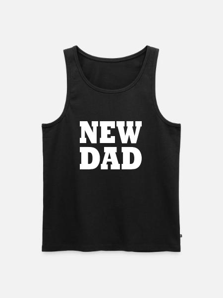 New dad - Herre Premium økologisk tanktop - sort