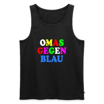 Omas gegen blau - Männer Premium Bio Tank Top - Schwarz - Vorne - Michal (187cm)