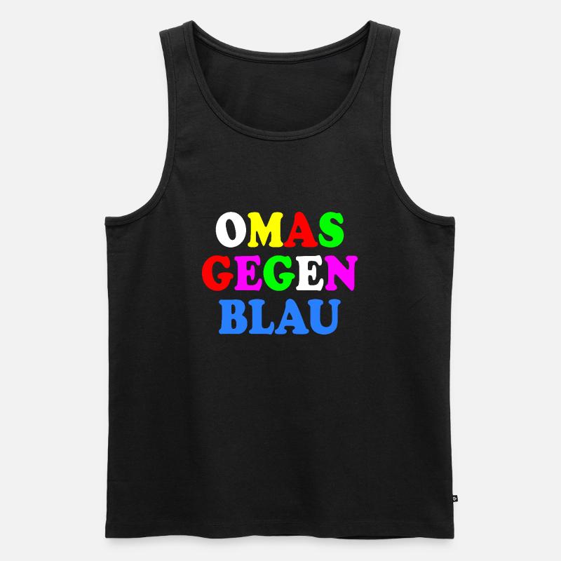 Omas gegen blau - Männer Premium Bio Tank Top - Schwarz