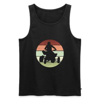 Quad, Oldtimer-Quad-Leidenschaft - Männer Premium Bio Tank Top - Schwarz - Vorne - AI Model Male 178 light (178cm)
