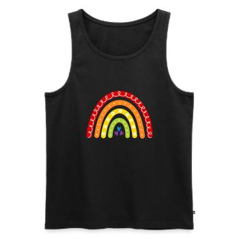 Rainbow - Men's Premium Organic Tank Top - black - Front - AI Model Male 178 light (178cm)