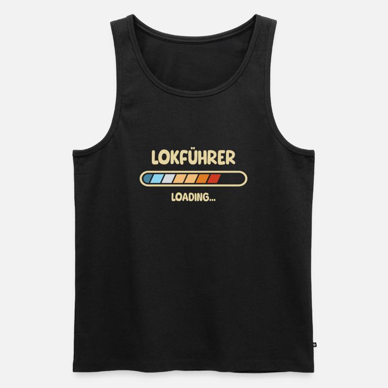 Lokführer loading - Männer Premium Bio Tank Top - Schwarz