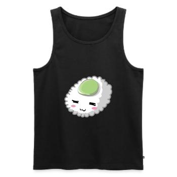 Wasabi Sushi - Men's Premium Organic Tank Top - black - Front - AI Model Male 178 light (178cm)