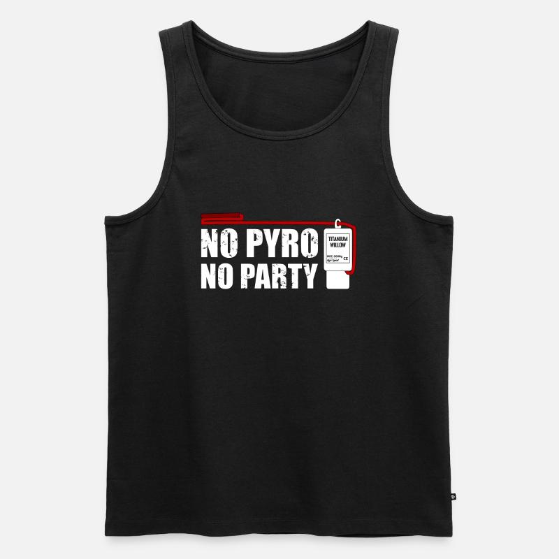 No pyro no party salut - Männer Premium Bio Tank Top - Schwarz