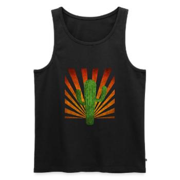 cactus - Men's Premium Organic Tank Top - black - Front - Michal (187cm)