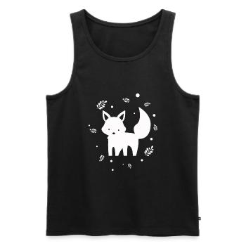Renard - Animal Zoo Animal Lovers Conservation de la nature - Débardeur bio Premium Homme - noir - Devant - Michal (187cm)