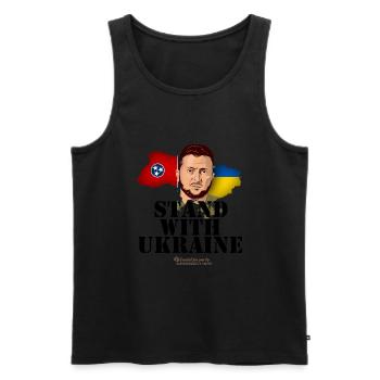 Ukraine Tennessee - Men's Premium Organic Tank Top - black - Front - AI Model Male 178 light (178cm)