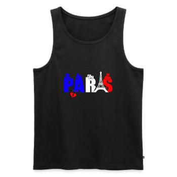 Paris Frankreich cava? Eifelturm - Männer Premium Bio Tank Top - Schwarz - Vorne - Michal (187cm)