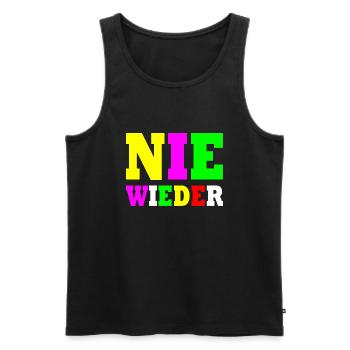 Nie wieder - Männer Premium Bio Tank Top - Schwarz - Vorne - Michal (187cm)