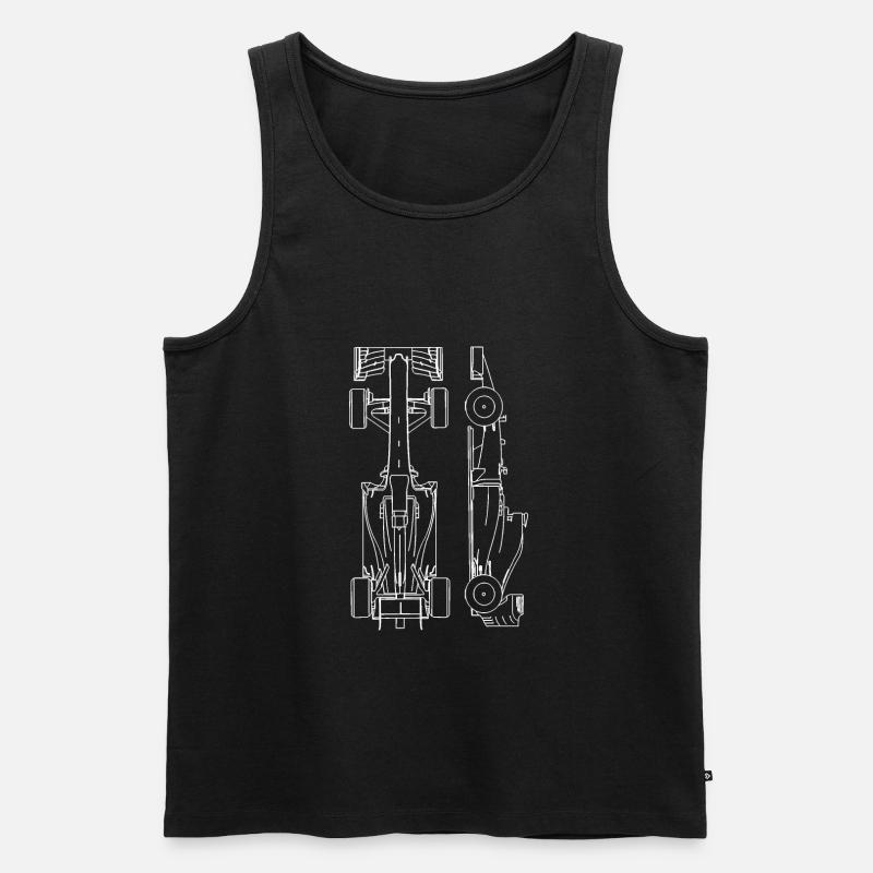 F1 Racing Car Gift idea - Männer Premium Bio Tank Top - Schwarz
