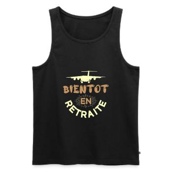 Retire Soon - Retirement Gift T-Shirt - Men's Premium Organic Tank Top - black - Front - Michal (187cm)