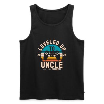 Ascended to Uncle 2025 - Men's Premium Organic Tank Top - black - Front - AI Model Male 178 light (178cm)