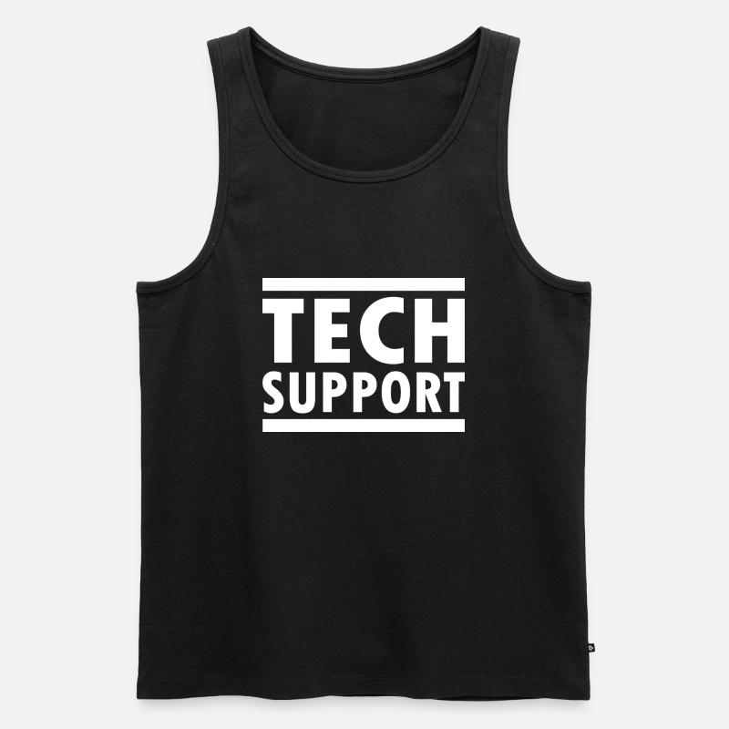 tech support - Männer Premium Bio Tank Top - Schwarz
