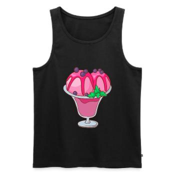 sundae - Men's Premium Organic Tank Top - black - Front - AI Model Male 178 light (178cm)
