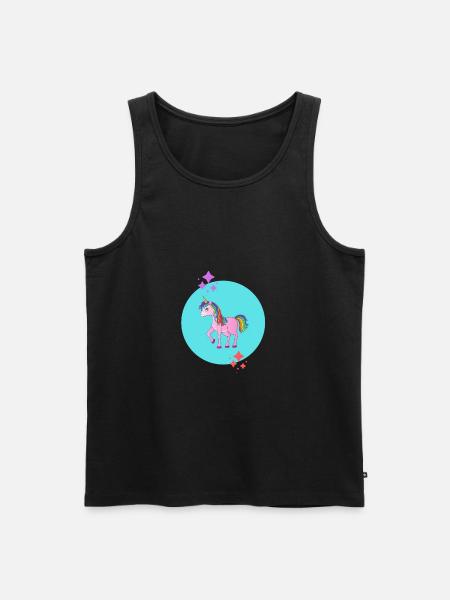 Einhorn - Männer Premium Bio Tank Top - Schwarz