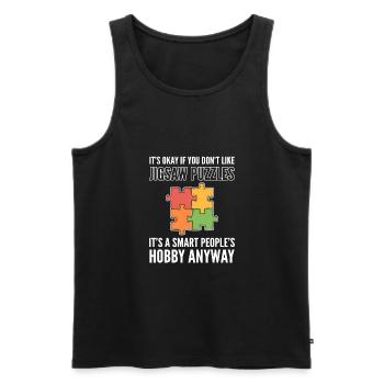 Puzzlespiel Für Puzzle-fans Jigsaw Puzzle - Männer Premium Bio Tank Top - Schwarz - Vorne - AI Model Male 178 light (178cm)