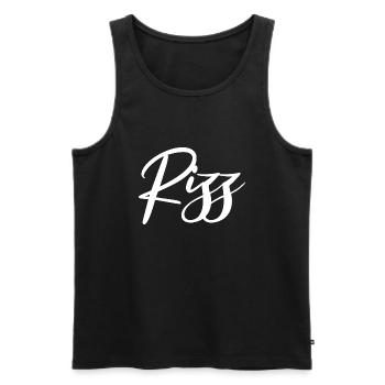 Rizz - Jugendwort - Männer Premium Bio Tank Top - Schwarz - Vorne - AI Model Male 178 light (178cm)