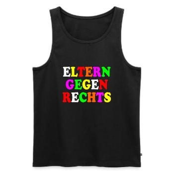 Eltern gegen rechts - Männer Premium Bio Tank Top - Schwarz - Vorne - Michal (187cm)