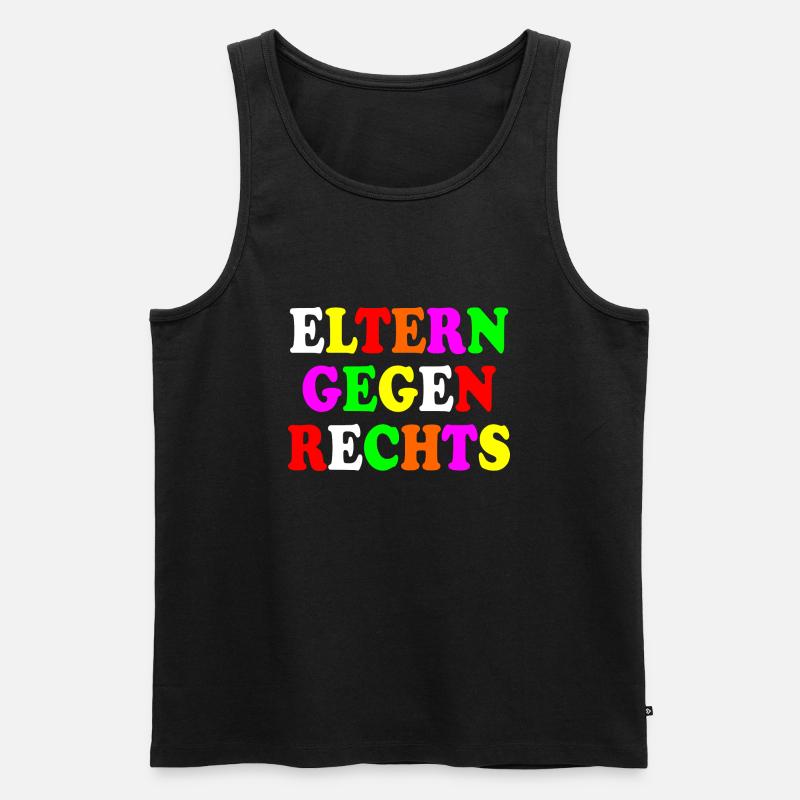 Eltern gegen rechts - Männer Premium Bio Tank Top - Schwarz