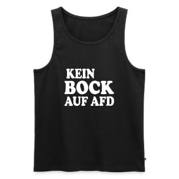 kein bock auf afd - Männer Premium Bio Tank Top - Schwarz - Vorne - Michal (187cm)