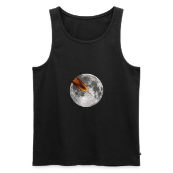 Fusée spatiale Apollo 7 en orbite autour de la lune - Débardeur bio Premium Homme - noir - Devant - AI Model Male 178 light (178cm)