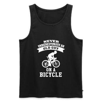 Farhrrad Vélo Vélo Vélo Liberté Cyclisme - Débardeur bio Premium Homme - noir - Devant - Michal (187cm)