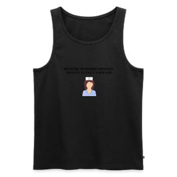 Krankenschwester Superheldin lustig Geschenkidee - Männer Premium Bio Tank Top - Schwarz - Vorne - Michal (187cm)