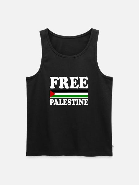 Free palestine - Men's Premium Organic Tank Top - black