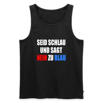 Soyez intelligents, ne votez pas bleu - FCK AfD - Débardeur bio Premium Homme - noir - Devant - AI Model Male 178 light (178cm)