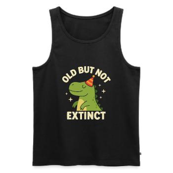 Lustiger Dino – Geburtstagsgeschenk Idee - Männer Premium Bio Tank Top - Schwarz - Vorne - Michal (187cm)