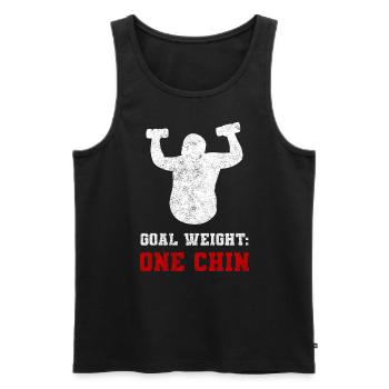 Motivationsfitness Fitnesstrainer - Männer Premium Bio Tank Top - Schwarz - Vorne - Michal (187cm)