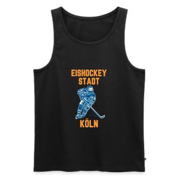 Eishockey Stadt Köln - Männer Premium Bio Tank Top - Schwarz - Vorne - Michal (187cm)