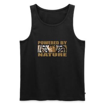 Wild Tiger - Wilderness - Powered by Nature - Men's Premium Organic Tank Top - black - Front - AI Model Male 178 light (178cm)