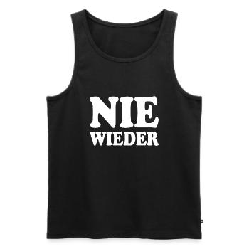 Nie wieder - Männer Premium Bio Tank Top - Schwarz - Vorne - Michal (187cm)