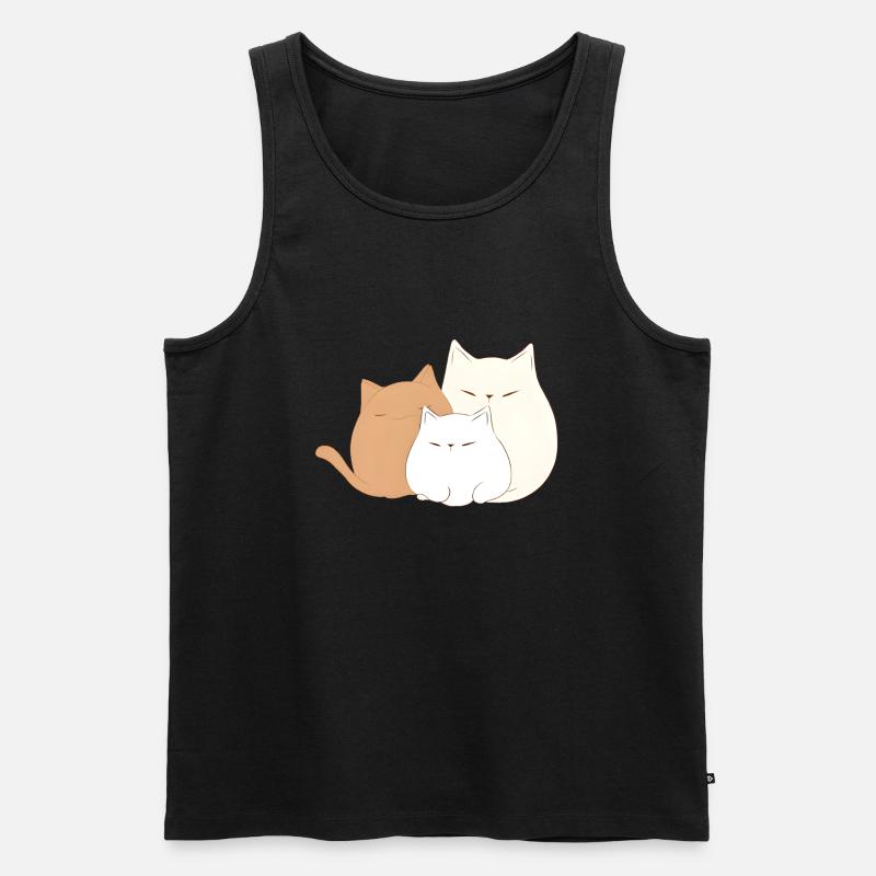3 Kätzchen - Männer Premium Bio Tank Top - Schwarz