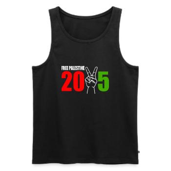 Free palestine 2025 - Männer Premium Bio Tank Top - Schwarz - Vorne - AI Model Male 178 light (178cm)