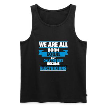 Nur die Besten werden Elektriker - Männer Premium Bio Tank Top - Schwarz - Vorne - AI Model Male 178 light (178cm)
