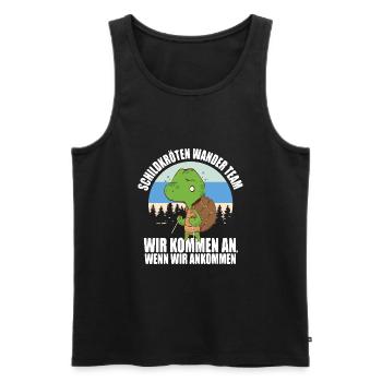 Hiking gift - Men's Premium Organic Tank Top - black - Front - AI Model Male 178 light (178cm)