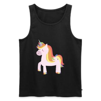 LGBT Einhorn - Männer Premium Bio Tank Top - Schwarz - Vorne - Michal (187cm)