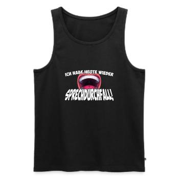 Sprechdurchfall - Männer Premium Bio Tank Top - Schwarz - Vorne - AI Model Male 178 light (178cm)