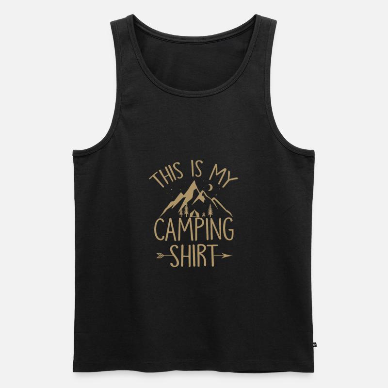 camping - Männer Premium Bio Tank Top - Schwarz