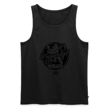 Wuppertal T Shirt Wappen der Stadt A.D. 1929 - Männer Premium Bio Tank Top - Schwarz - Vorne - Michal (187cm)