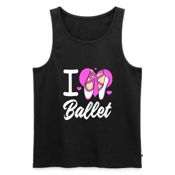 Ballet Ballet Dancer - Men's Premium Organic Tank Top - black - Front - AI Model Male 178 light (178cm)
