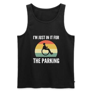 Rollstuhl - Männer Premium Bio Tank Top - Schwarz - Vorne - Michal (187cm)