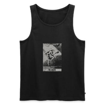 Vintage Occult The Witch Tarot Card - Satanic Witch - Men's Premium Organic Tank Top - black - Front - AI Model Male 178 light (178cm)