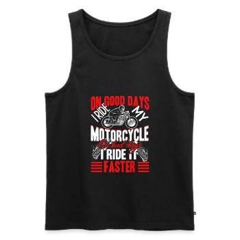 Motorrad fahren Mein Motorrad - Männer Premium Bio Tank Top - Schwarz - Vorne - Michal (187cm)